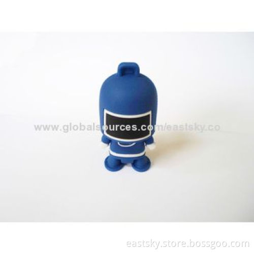 Robot-shaped USB, made of soft PVC material, OEM orders welcomedNew